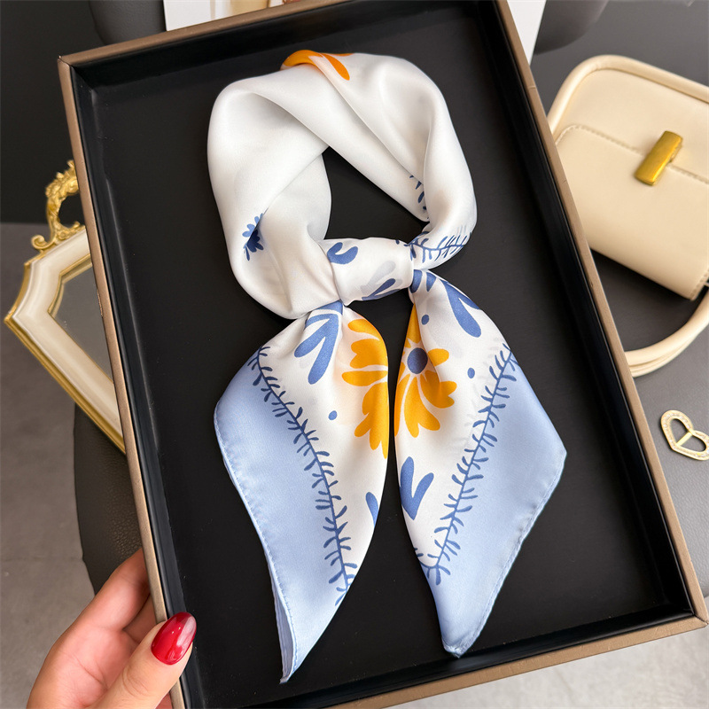 1Pc 新しいプリントファッションシルクスカーフスクエアスカ - Scarf Silk Square のレビューと価格
