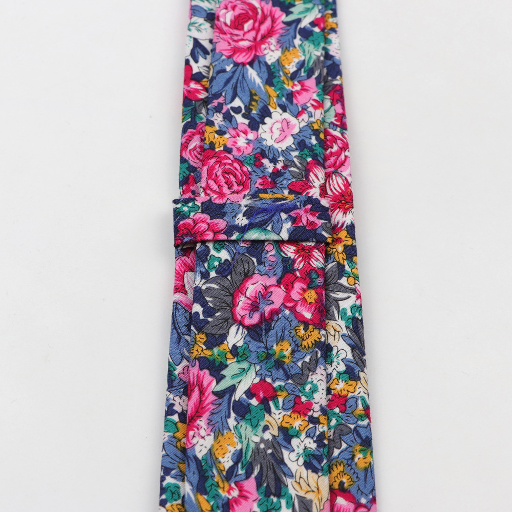 男性用のカラフルなコットンネクタイ,花柄のネクタイ,狭いカシ - Skinny Tie Men のレビューと価格