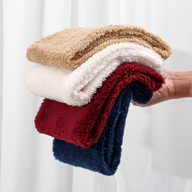 カシミヤ暖かいカラーリング冬のスカーフ固体ぬいぐるみ厚いアウ - Muffler Men Wool のレビューと価格