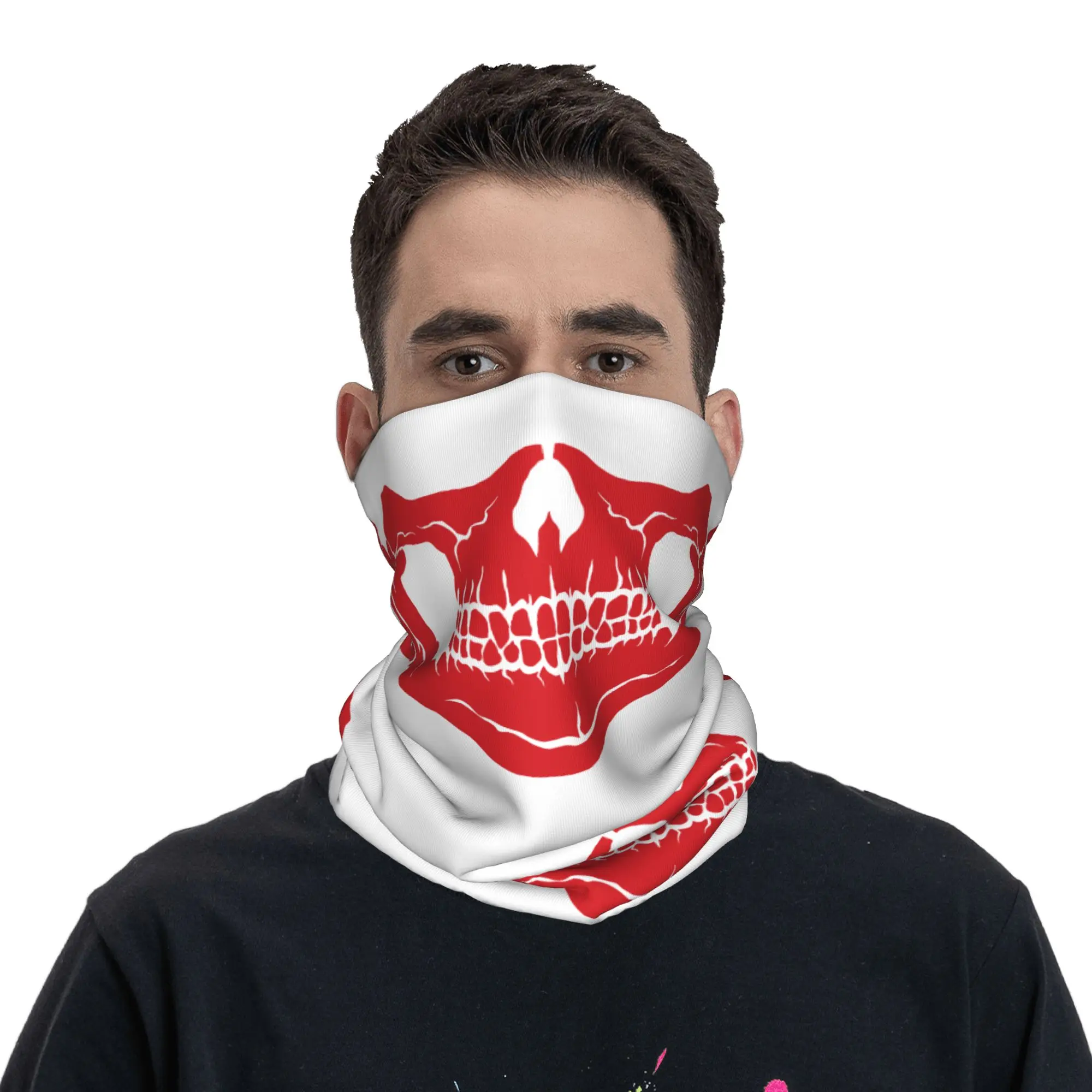 新しいホラースケルトンハロウィンスカル冬ヘッドバンドネックウ - Neck Warmer Tube のレビューと価格
