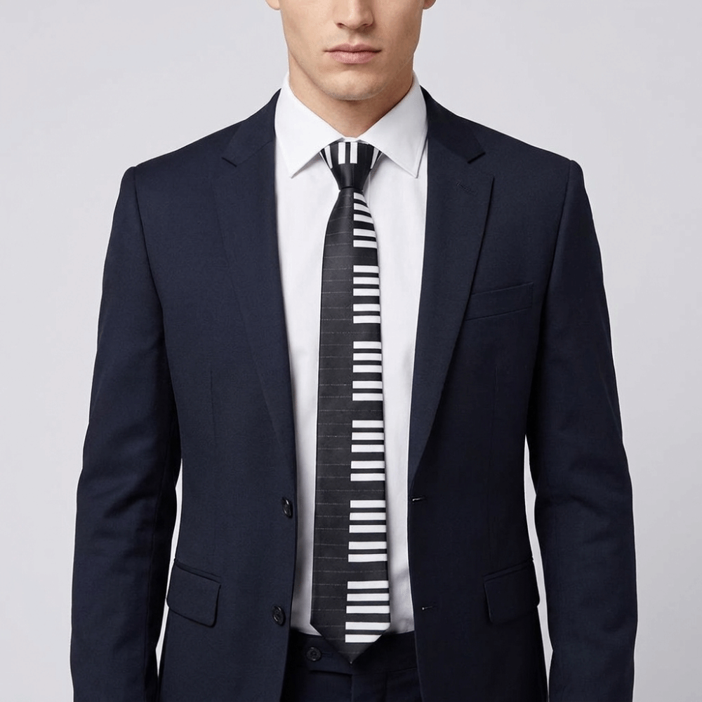 シンプルなスキニーピアノネクタイスリムホワイトメンズネクタイ - Skinny Tie Men のレビューと価格